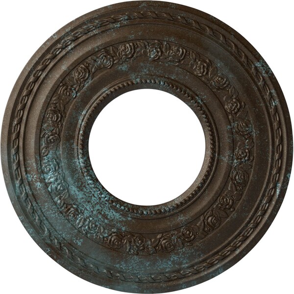 Ekena Millwork Anthony Medallion (Canopies up to 11 5/8"), 29 3/8"OD x 11 5/8"ID x 1 1/8"P, Bronze Blue Patina CM29ATBBS - main